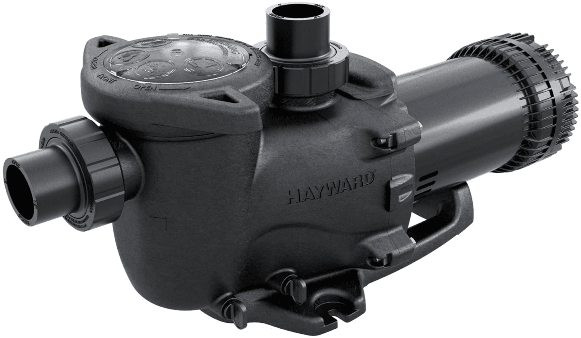 A Hayward W3SP2310X15XE MaxFlo XE Ultra-High Efficiency Pool Pump for In-Ground Pools, 1.65THP, 230/115V on a white background.